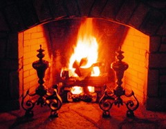Silvesterabend am Kamin
