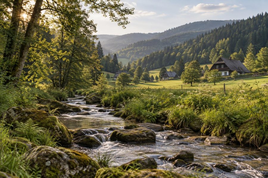 Wolftal im Schwarzwald – KI-Illustration