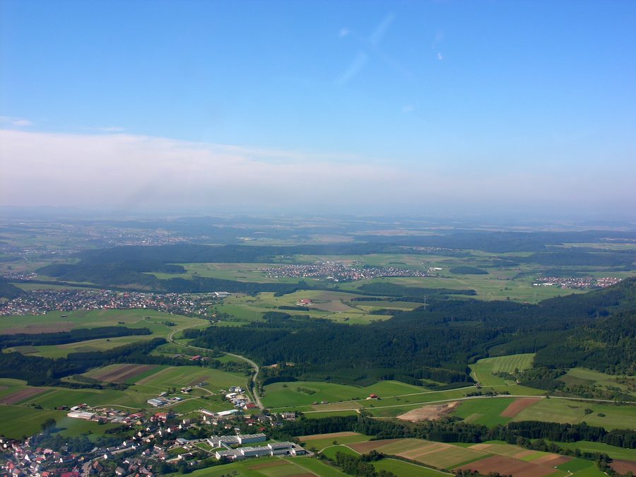 Aerial view of Denkingen from Klippeneck