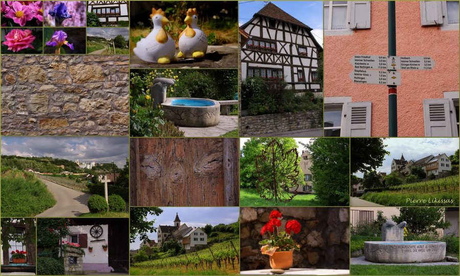 Collage des Dorfes Istein in Efringen-Kirchen