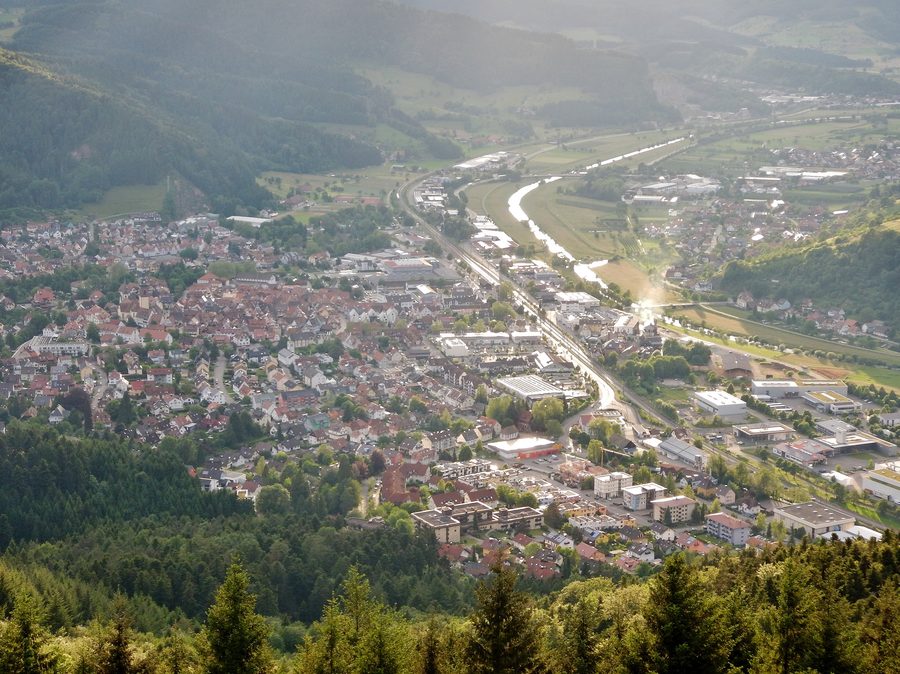 Haslach im Kinzigtal vom Urenkopf aus gesehen