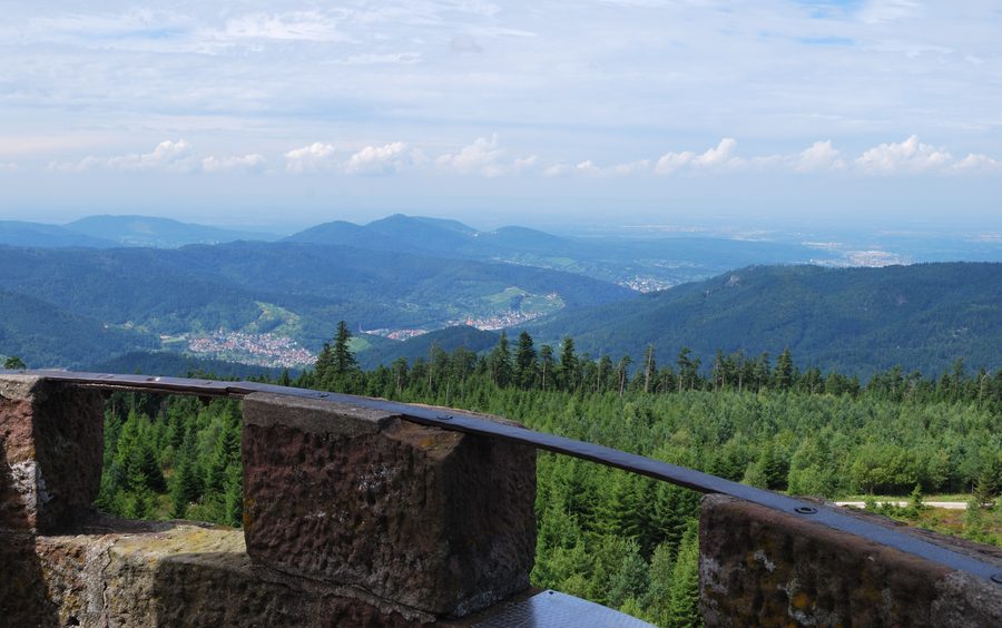 View from the Hohlohturm across the Murg valley in the Northern Black Forest