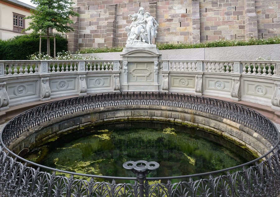 Source of the Danube in the palace gardens of Donaueschingen