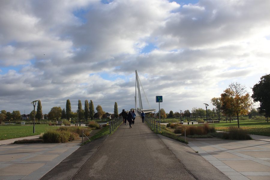Passerelle des Deux Rives zwischen Kehl in Baden-Württemberg und Straßburg