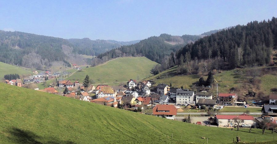 Blick aus Südwesten auf Mühlenbach im Schwarzwald