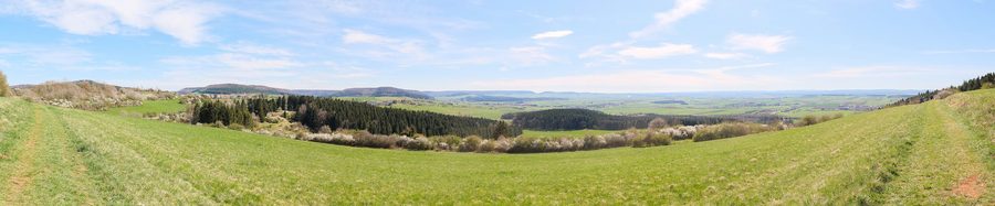 Panoramic view near Öfingen over the Baar landscape