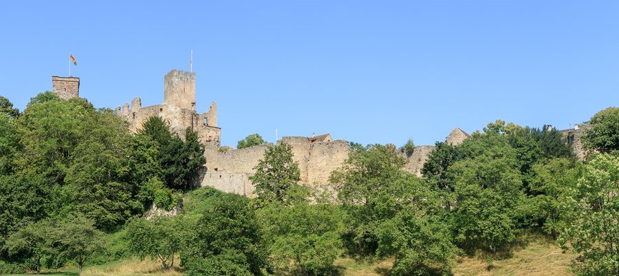 Panoramic view of Rötteln Castle near Lörrach, Germany