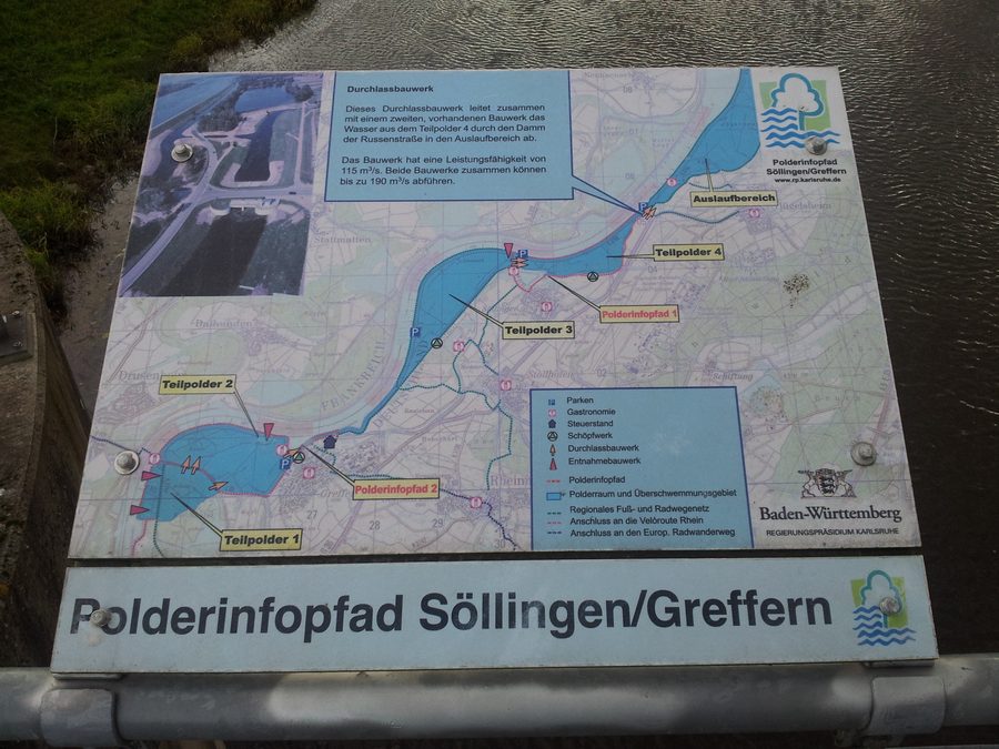 Infotafel am Polderinfopfad Söllingen/Greffern