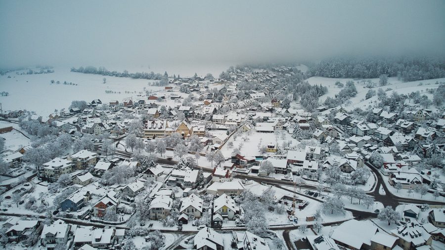 Aerial view of Sölden in the Black Forest