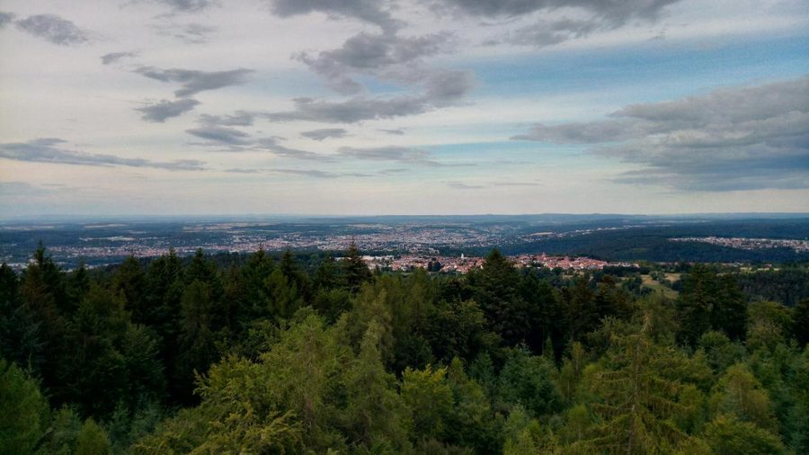 Blick auf Büchenbronn und Pforzheim von der Büchenbronner Höhe