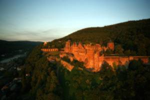 Schloss Heidelberg im Abendlicht